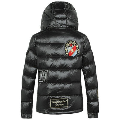 Skulls Patched Quilted Down Jacket