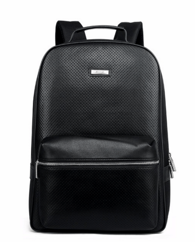 Embossed Mesh Jet Black Backpack