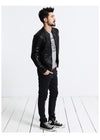 Faux Leather Slim Fit Jacket