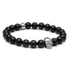 Noire Agato Skull Bracelet