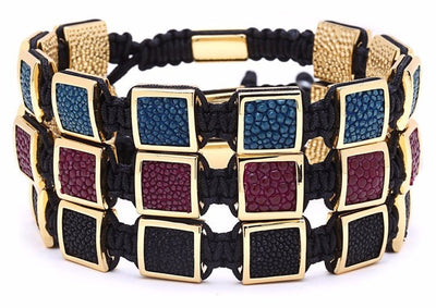 24K Gold Stingray Inlay Bracelet