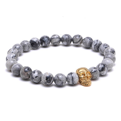 Manasú 24K Gold Plated Skull Bracelet