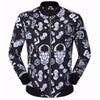 Skull Print Slim Fit Jacket