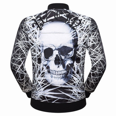 Splash Skull Quilted Jacket