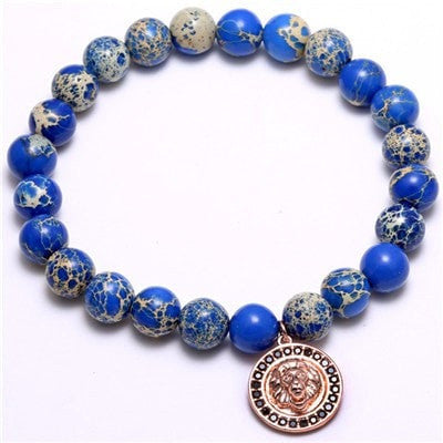 Razzuro Blue Beaded Bracelet