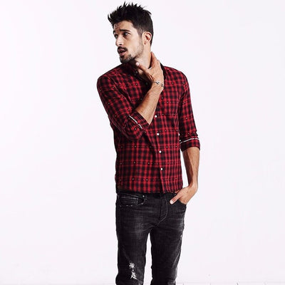 Red Checker & Detail Shirt