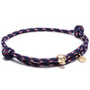 Double Rope 24K Gold Plated Skull Bracelet