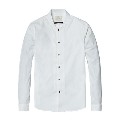 Button White Slim Fit Shirt