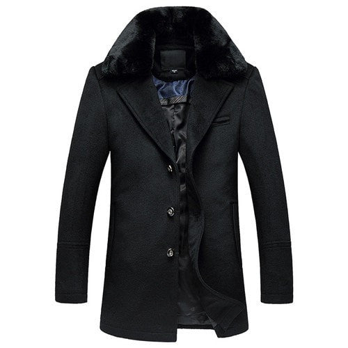 Devous Wool Coat With Fur