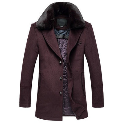 Devous Wool Coat With Fur