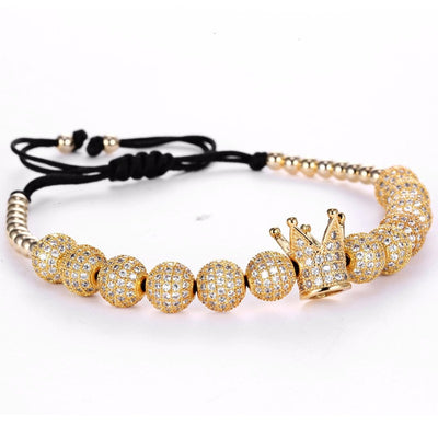 King Diamante 24K Gold Plated Bracelet