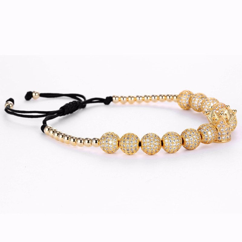 King Diamante 24K Gold Plated Bracelet