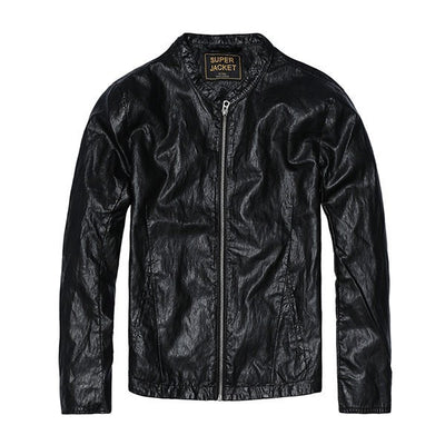 Faux Leather Slim Fit Jacket