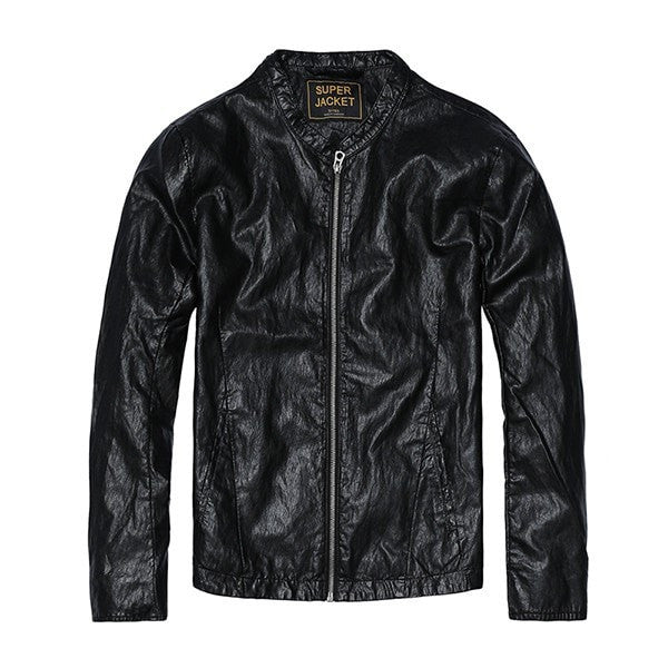 Faux Leather Slim Fit Jacket