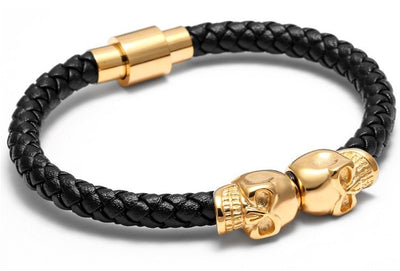 Craneo Luxo Nappa Leather Bracelet