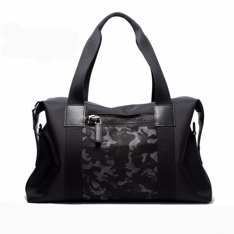 Camouflage Patched Weekender Bag